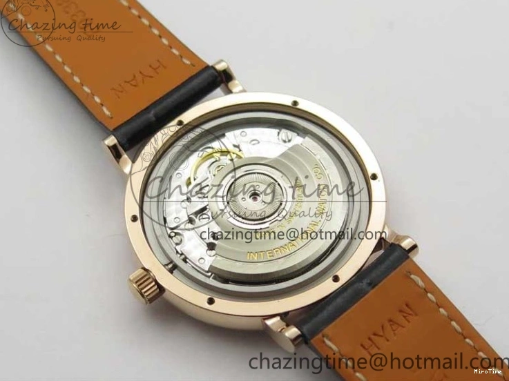 MIROTIME 1228 Durable Portofino 37mm RG V7F 1:1 Best Edition Gray Dial Diamonds Bezel on Black Leather Strap A 7089